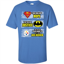 Load image into Gallery viewer, PITTSBURGH STEELERS SUPERMAN MEANS HOPE BATMAN