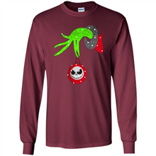 Load image into Gallery viewer, Grinch hand holding Jack Skellington