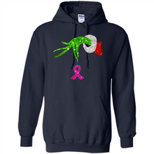 Load image into Gallery viewer, Grinch Hand Holding Breast Cancer Awareness Christmas