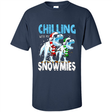 Load image into Gallery viewer, T-Rex Dinosaurs Chilling With My Snowmies Christmas