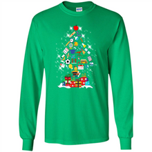 Load image into Gallery viewer, Greate Science Teacher Shirt Merry Christmas Tree Science Tools Funny Gift Book Lovers (1)