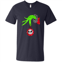 Load image into Gallery viewer, Grinch hand holding Jack Skellington