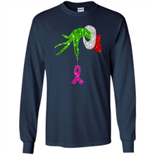 Load image into Gallery viewer, Grinch Hand Holding Breast Cancer Awareness Christmas