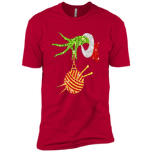 Load image into Gallery viewer, Grinch Hand Holding Ball Of Wool And Knitting Needles Christmas