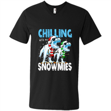 Load image into Gallery viewer, T-Rex Dinosaurs Chilling With My Snowmies Christmas