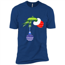 Load image into Gallery viewer, Grinch Holding American Flag ornament Christmas