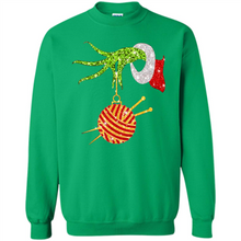 Load image into Gallery viewer, Grinch Hand Holding Ball Of Wool And Knitting Needles Christmas