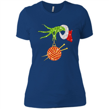 Load image into Gallery viewer, Grinch Hand Holding Ball Of Wool And Knitting Needles Christmas