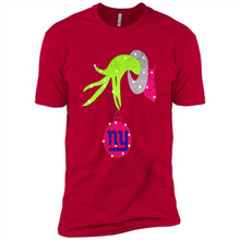 Load image into Gallery viewer, Grinch hand holding New York Giants Glitter Christmas