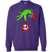 Load image into Gallery viewer, Grinch hand holding Jack Skellington