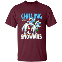 Load image into Gallery viewer, T-Rex Dinosaurs Chilling With My Snowmies Christmas
