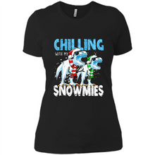 Load image into Gallery viewer, T-Rex Dinosaurs Chilling With My Snowmies Christmas