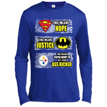 Load image into Gallery viewer, PITTSBURGH STEELERS SUPERMAN MEANS HOPE BATMAN