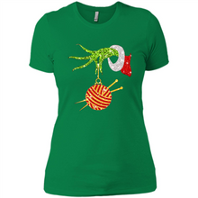 Load image into Gallery viewer, Grinch Hand Holding Ball Of Wool And Knitting Needles Christmas