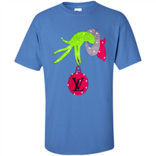 Load image into Gallery viewer, Grinch hand holding logo Louisvuitton