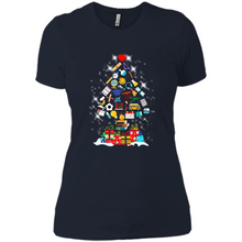 Load image into Gallery viewer, Greate Science Teacher Shirt Merry Christmas Tree Science Tools Funny Gift Book Lovers (1)