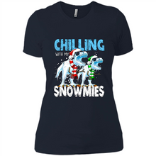 Load image into Gallery viewer, T-Rex Dinosaurs Chilling With My Snowmies Christmas