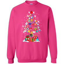 Load image into Gallery viewer, Greate Science Teacher Shirt Merry Christmas Tree Science Tools Funny Gift Book Lovers (1)