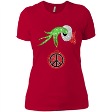Load image into Gallery viewer, Grinch Hand holding peace sign ornament