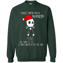 Load image into Gallery viewer, I Asked Santa For A Boyfriend Jack Skellington Christmas sweater