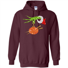 Load image into Gallery viewer, Grinch Hand Holding Ball Of Wool And Knitting Needles Christmas
